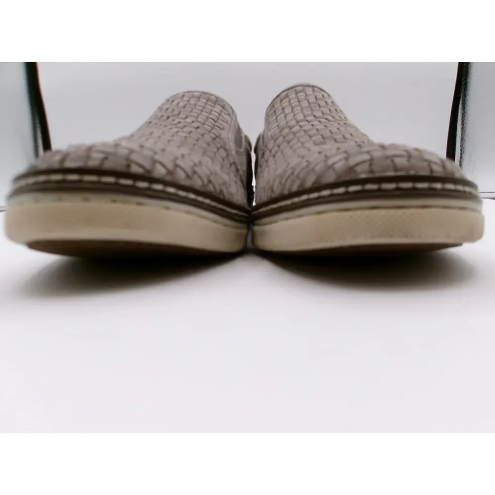 Johnston & Murphy Woven Sheepskin Slip-On Loafers Men's 10M Taupe Gray
